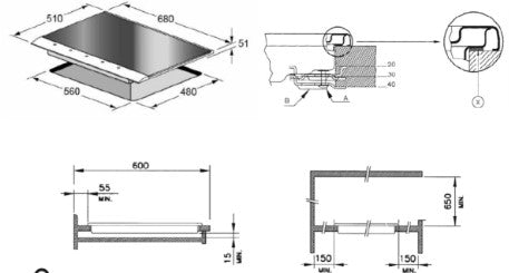Parrilla eléctrica IO MABE IO614PVI0 de 60 cm