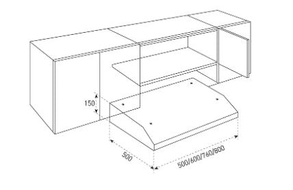 Campana Bajo Alacena Teka Tmx 76 AI