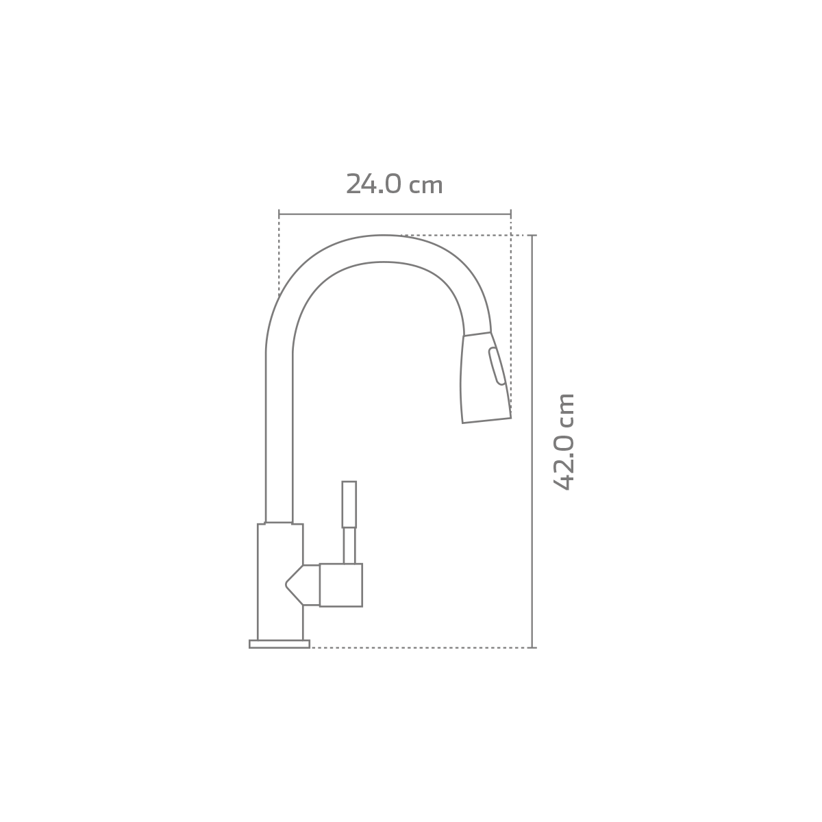 Llave mezcladora para fregadero KELE KSS1231-BK Negro mate
