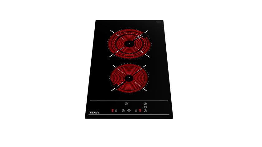 Parrilla vitrocerámica de 30cm con 2 zonas de cocción y Touch Control TZC 32320 TTC