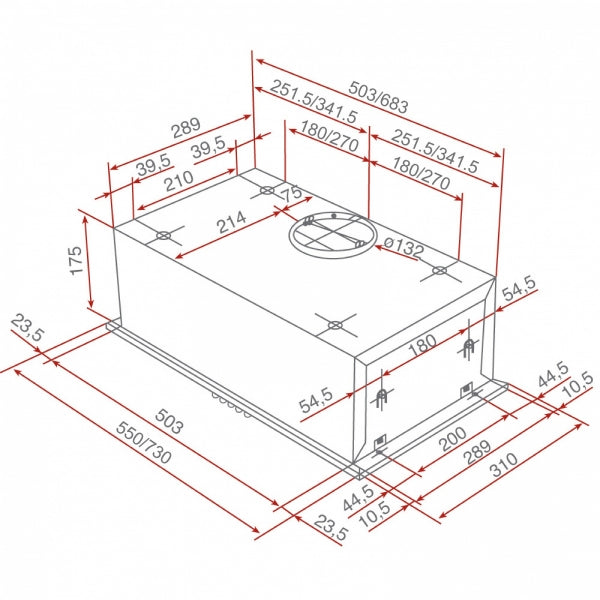 Campana Bajo Alacena de Integración con motor de doble turbina de 73 cm Teka GFH 73 Inox