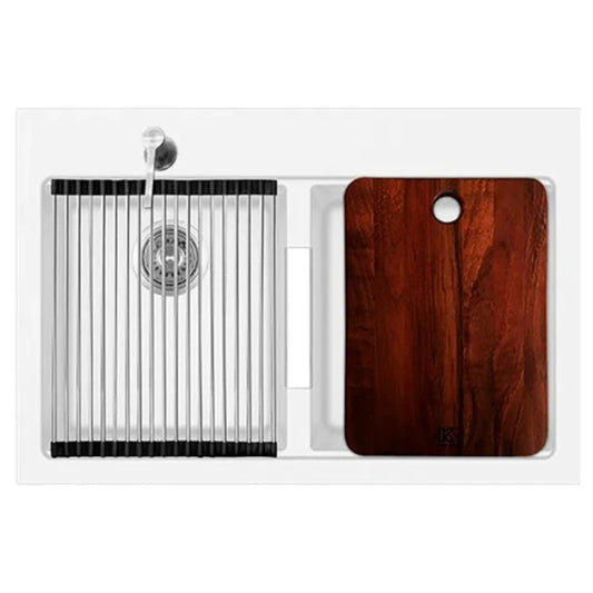 Tarja de submontar KELE KQD3322A-WH doble tina Cuarzo - Cubimas