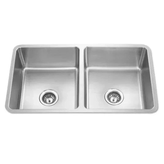 Tarja de submontar KELE KUD3319-N doble tina acero inox - Cubimas