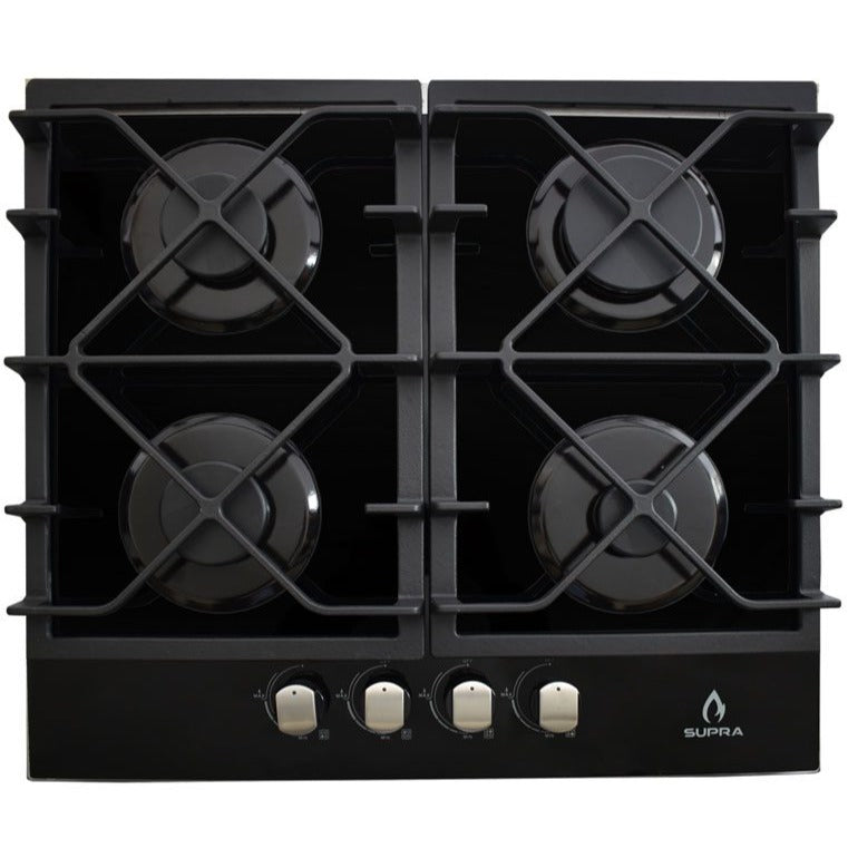 Parrilla a gas empotrable SUPRA 4Q TG 60 Negra - Cubimas