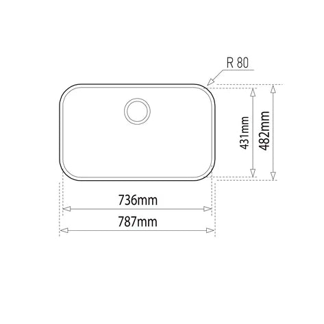 Fregadero BE 79.43, instalación submontar - Cubimas