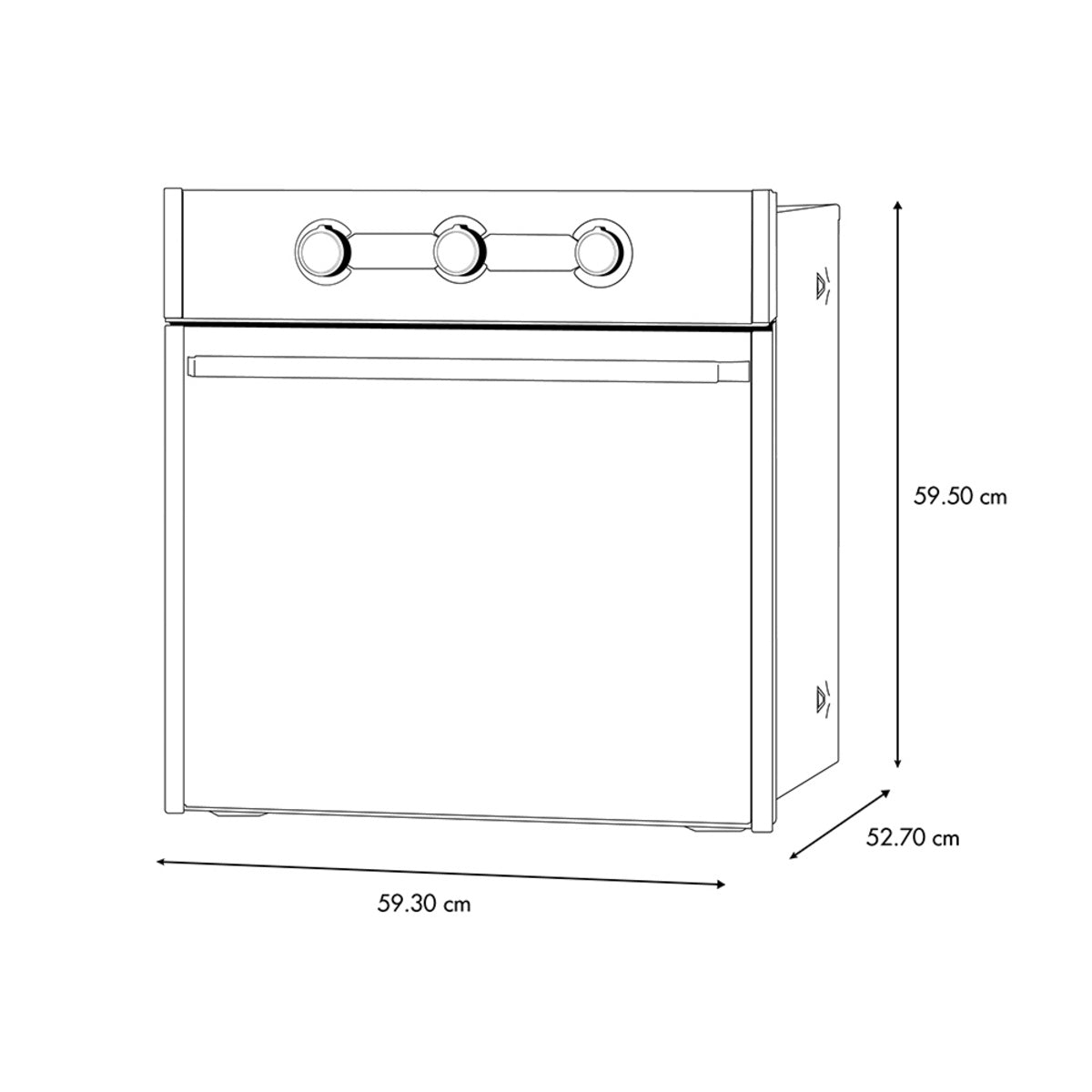 Horno a Gas LP 60 cm Acero Inoxidable IO Mabe - IO6056HGWI1 - Cubimas