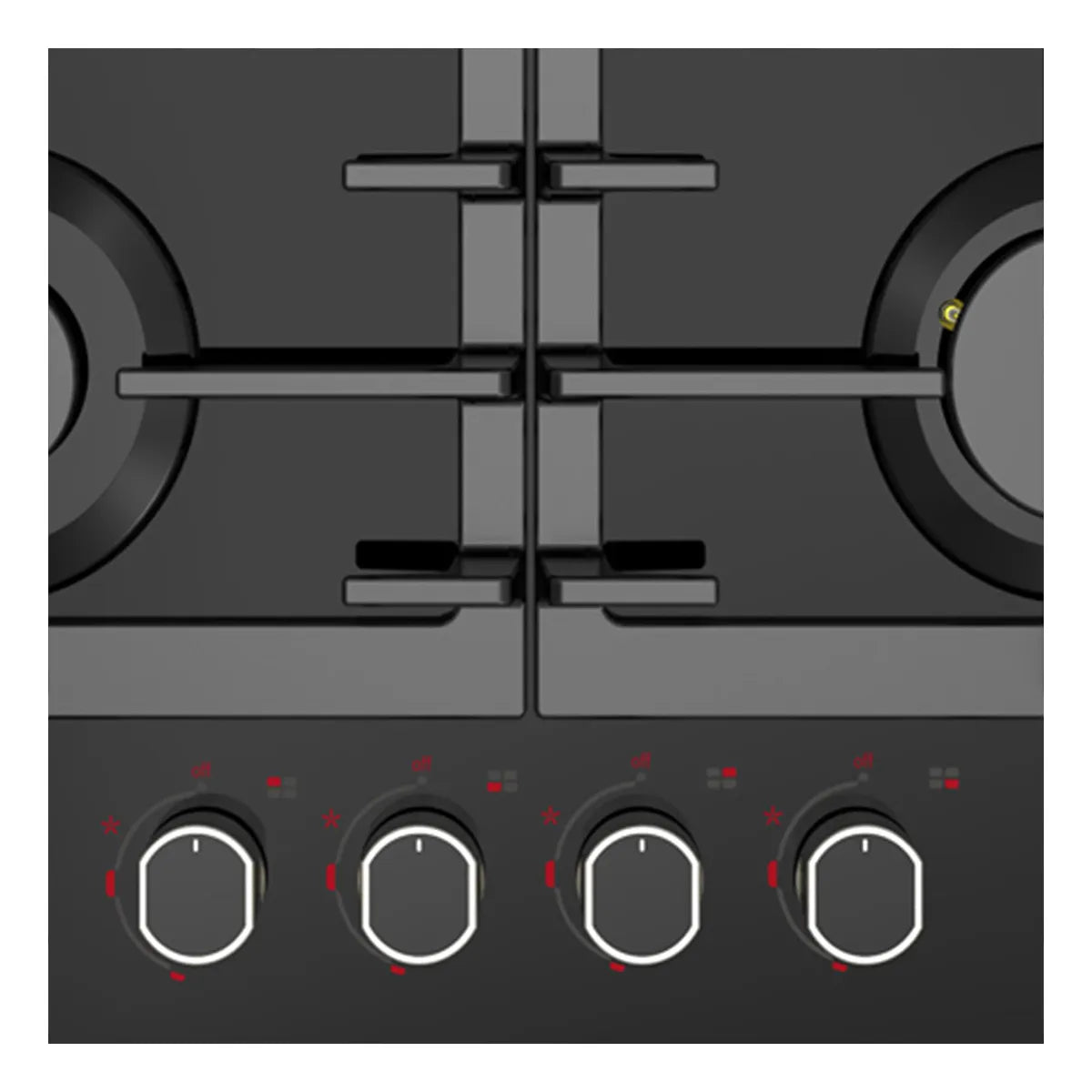 Parrilla a Gas MABE CMG6018V1 60cm Vidrio Negro - Cubimas