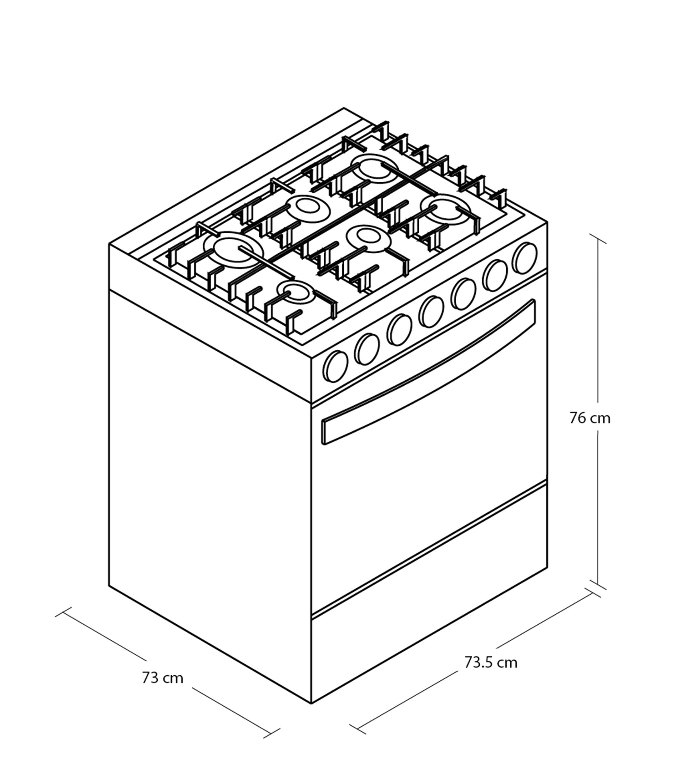 Estufa de empotrar TEKA EMGG 8660 S RX  6 quemadores