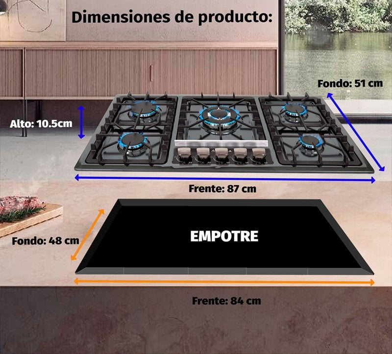 Parrilla de Gas SUPRA 5Q-EB-87