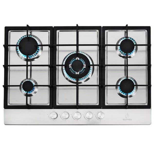 Parrilla a gas empotrable SUPRA 5Q PS 76 de 5 quemadores - Cubimas