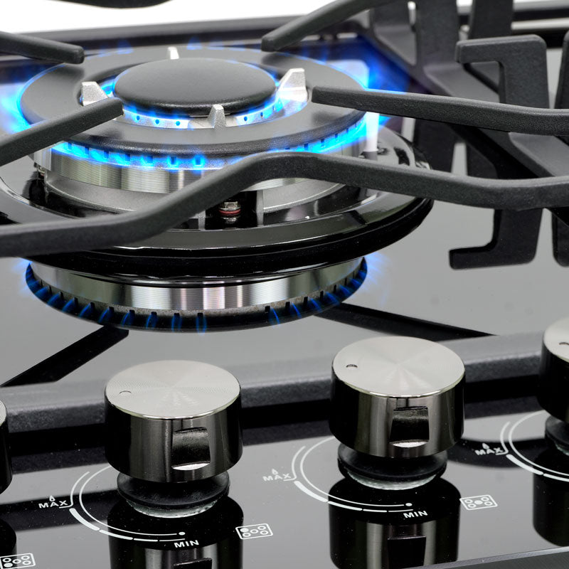 Parrilla a gas empotrable SUPRA 5Q-TG-87 de 5 quemadores - Cubimas