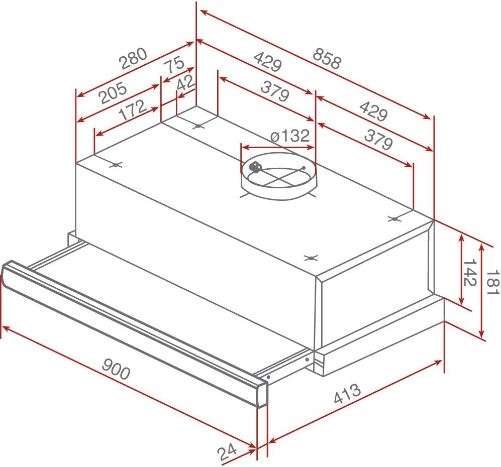 Campana TEKA TL 9310 bajo alacena de 90 cm