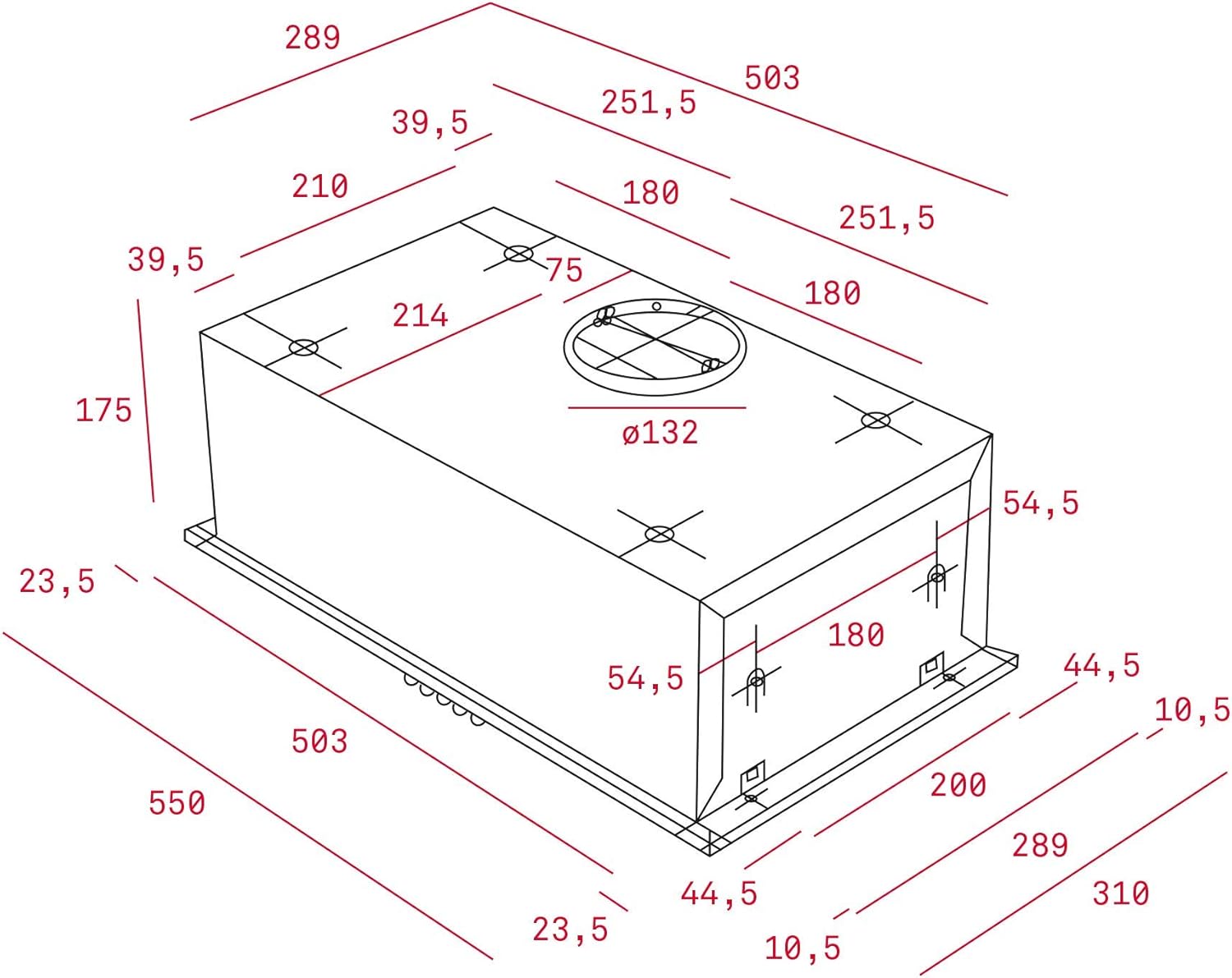 Campana TEKA GFH 55 inox bajo alacena de 55 cm