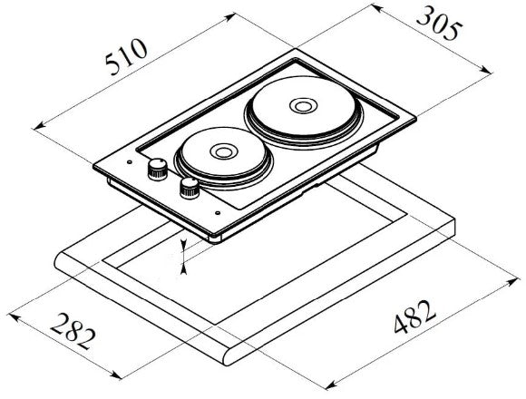 Parrilla TEKA EFX 30.1 2P 127V eléctrica