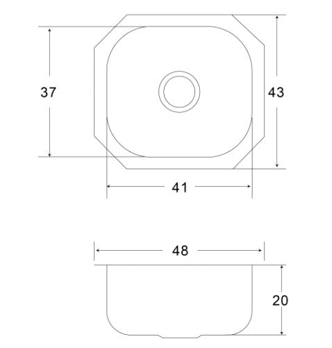 Tarja de submontar EB TÉCNICA CS-100 Inox - Cubimas
