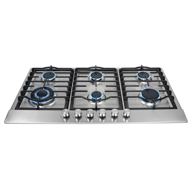 Parrilla de gas DIAMOND STEEL empotrable de 6 quemadores de acero inoxidable - Cubimas