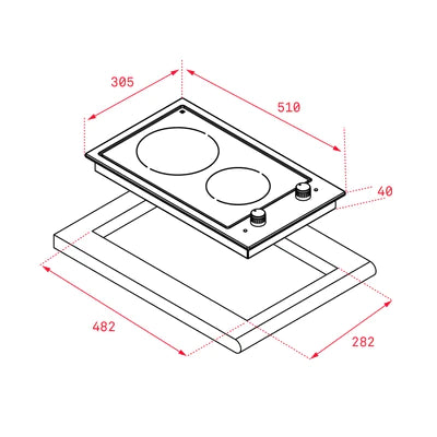 Parrilla TEKA EFX 30.1 2H 2 eléctrica