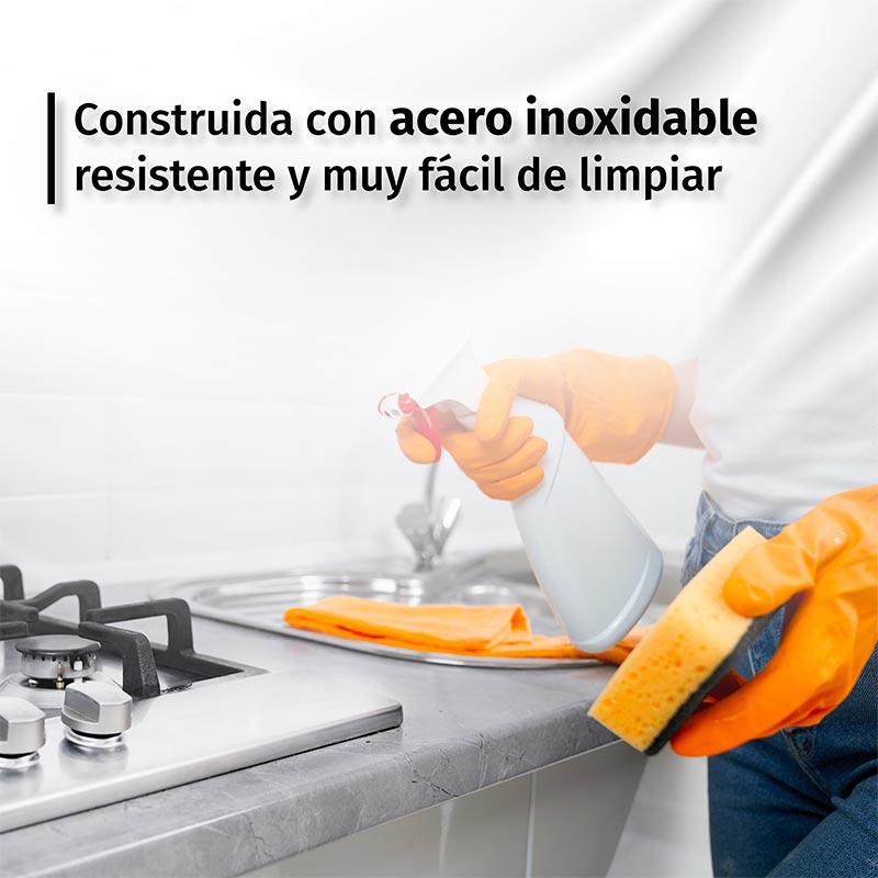 Parrilla de gas IMPERIA empotrable con 4 quemadores de acero inoxidable - Cubimas