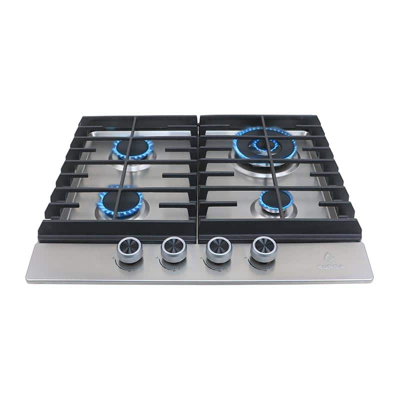 Parrilla de gas IMPERIA empotrable con 4 quemadores de acero inoxidable - Cubimas