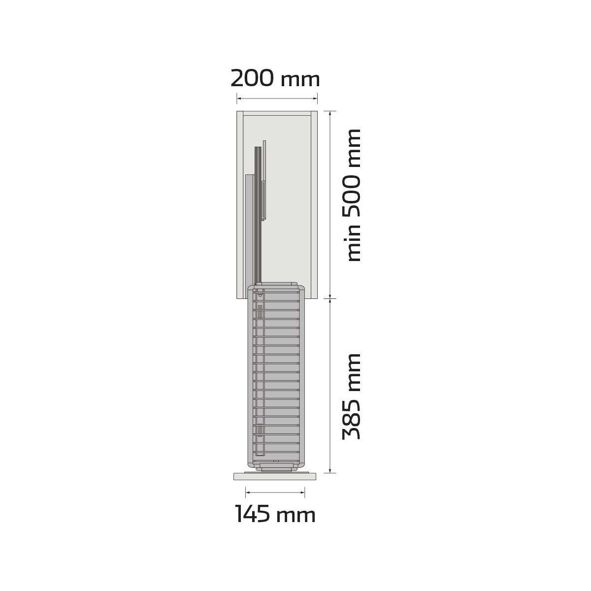 Botellero De 2 Niveles Lado Izquierdo Kele Kab4099I - Cubimas