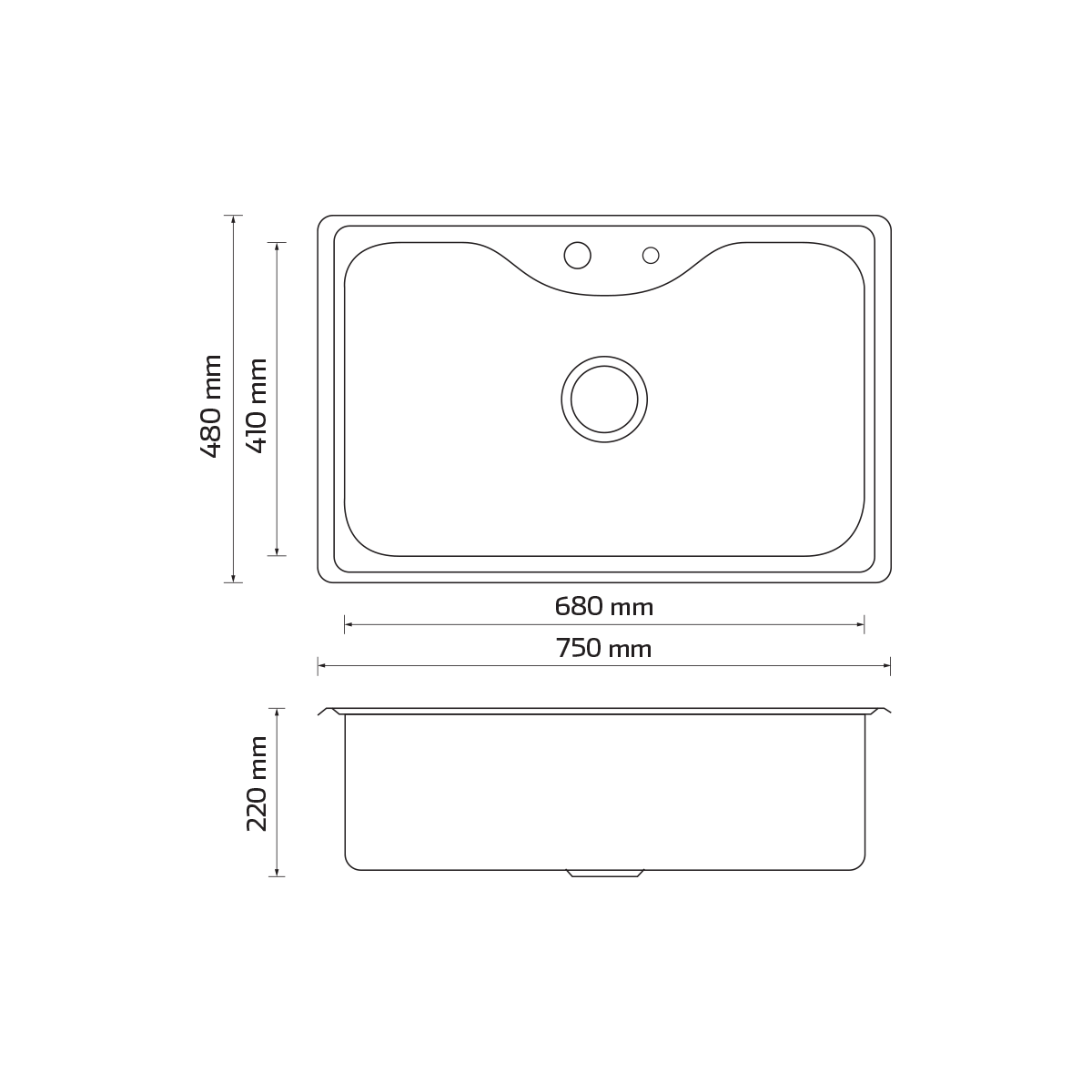 Tarja de empotrar KELE KTS3019A con accesorios Inox - Cubimas