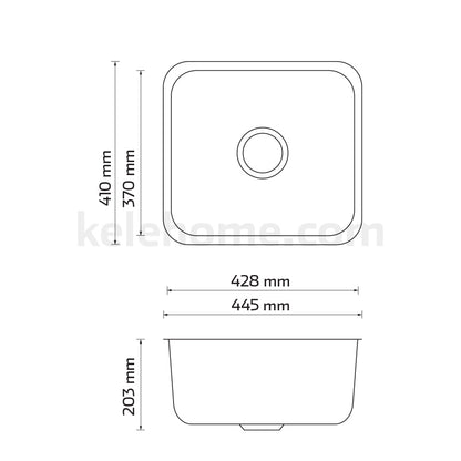 Tarja de submontar KELE KUS01817-8 Inox