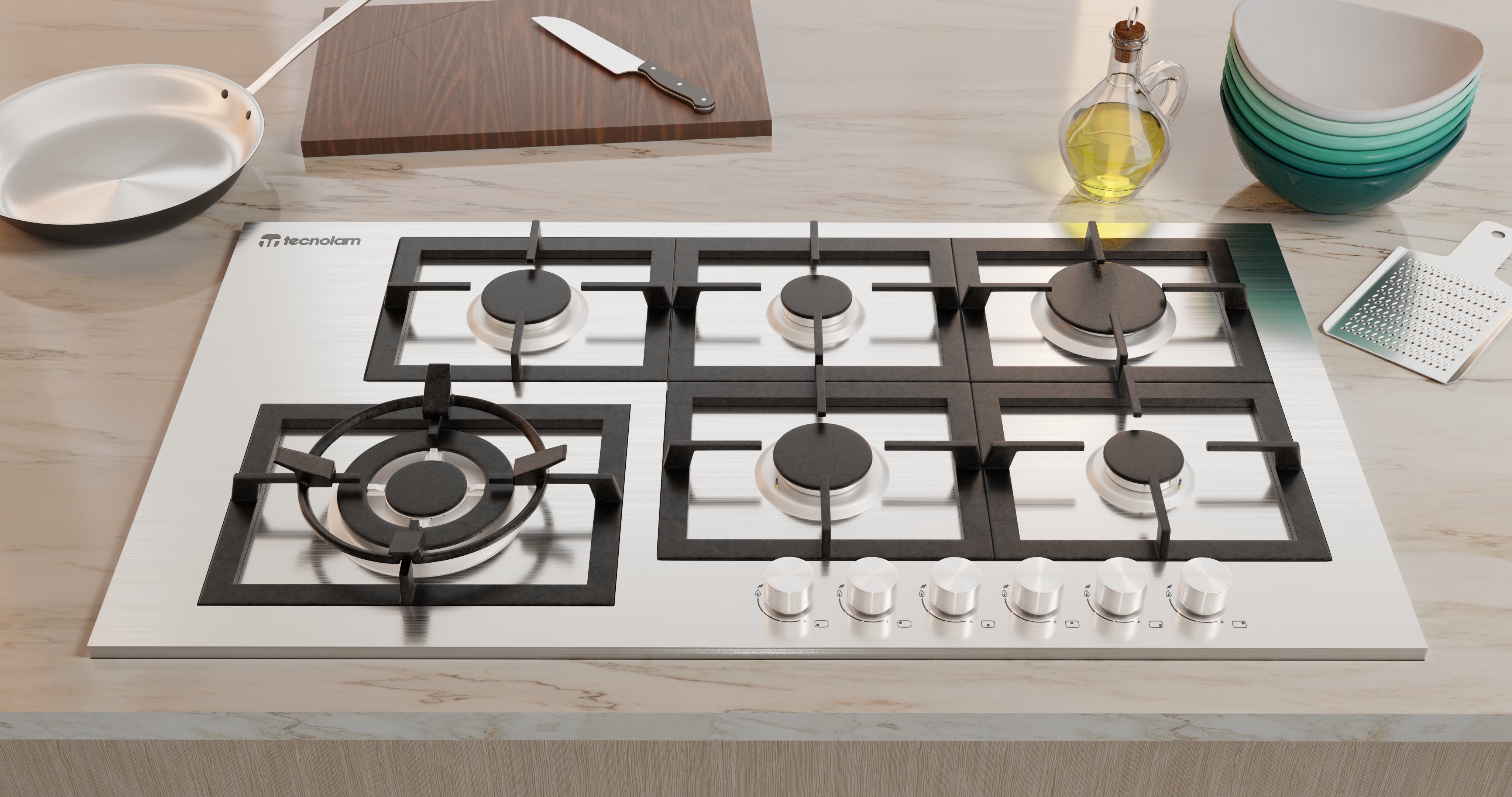 Parrilla a gas TECNOLAM LG916.AC de 90 cm - Cubimas