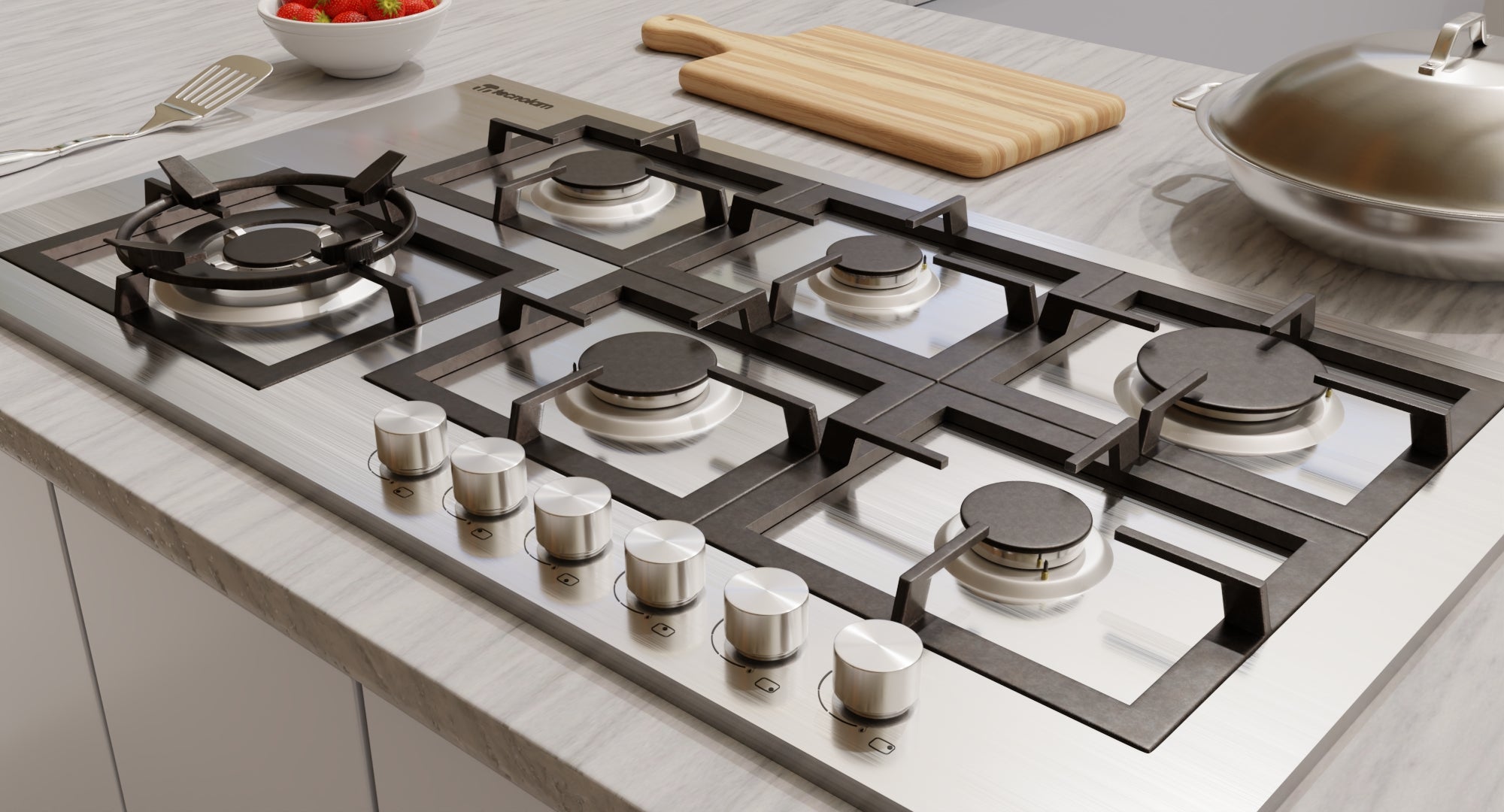 Parrilla a gas TECNOLAM LG916.AC de 90 cm - Cubimas