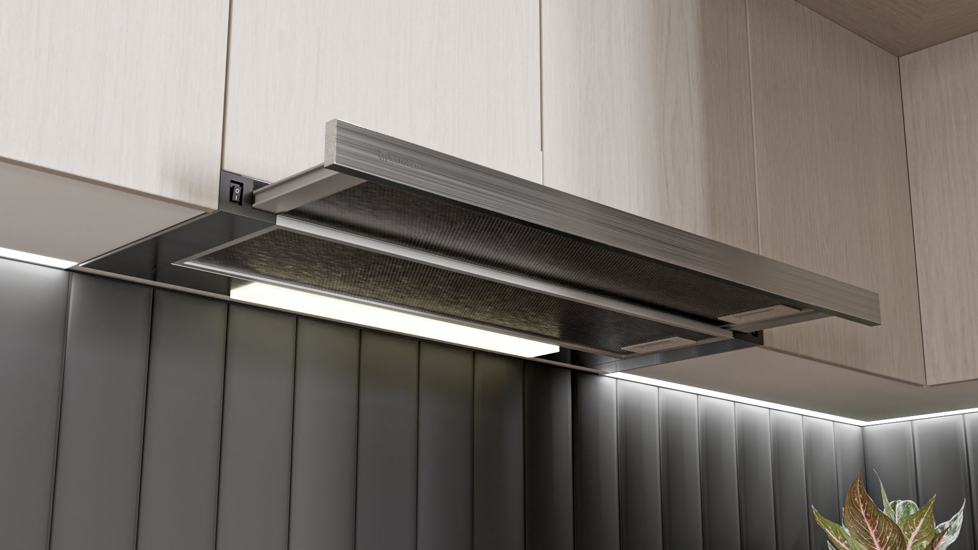 Campana bajo alacena TECNOLAM SLIDER AC 90 de 90 cm Inox - Cubimas