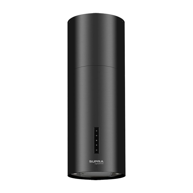 Campana de Isla extractora cilíndrica SUPRA TOSCANA BLACK