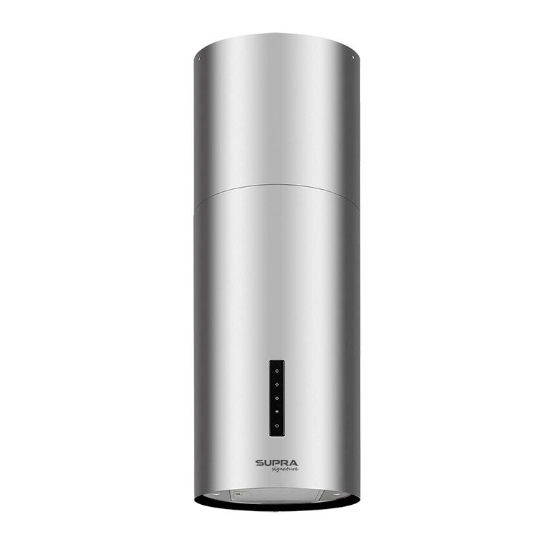 Campana de Isla extractora cilíndrica SUPRA TOSCANA SILVER