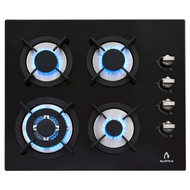 Parrilla a gas empotrable SUPRA 4Q EC N Negra - Cubimas