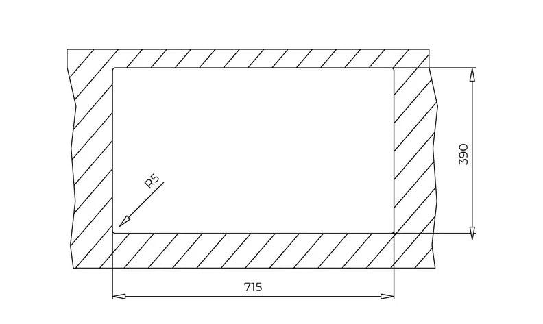 Tarja Submontar TEKA Tegranite Negro Square 760 TG B
