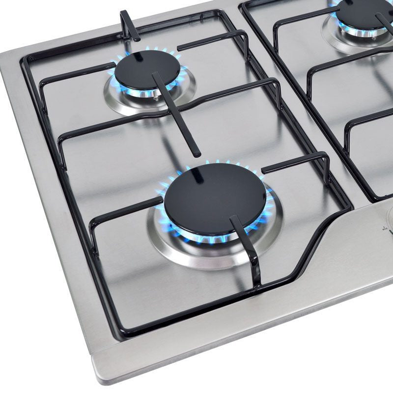 Parrilla de gas SUPRA NOVA STEEL 60 empotrable de 4 quemadores de acero inoxidable