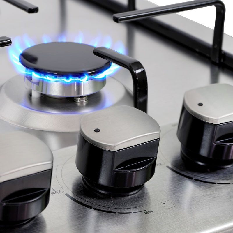 Parrilla de gas SUPRA NOVA STEEL 60 empotrable de 4 quemadores de acero inoxidable