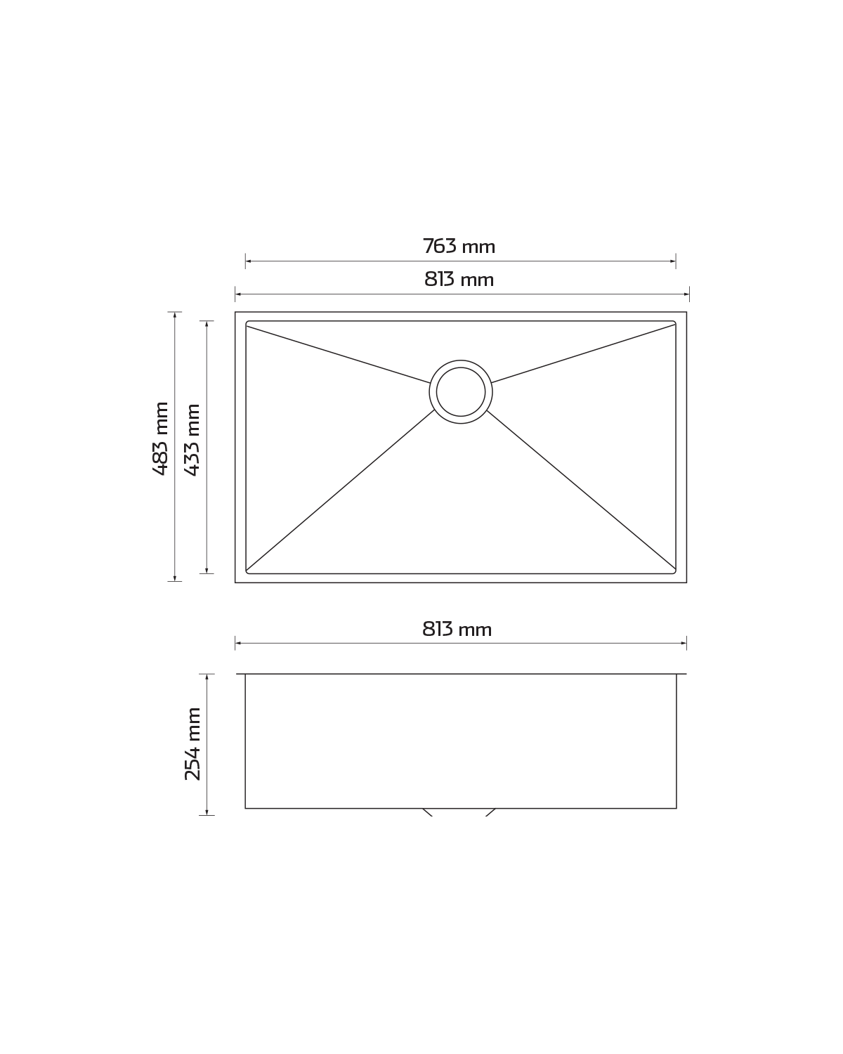 Tarja de submontar/empotrar KELE KHS3219A-RG - Cubimas