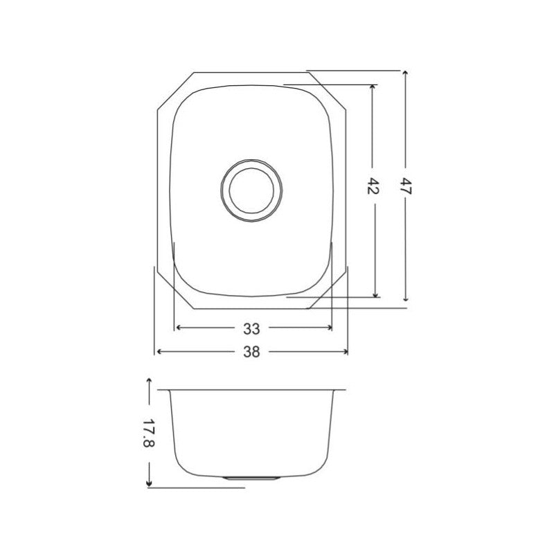 Tarja de submontar EB TÉCNICA A15188ACO Inox - Cubimas