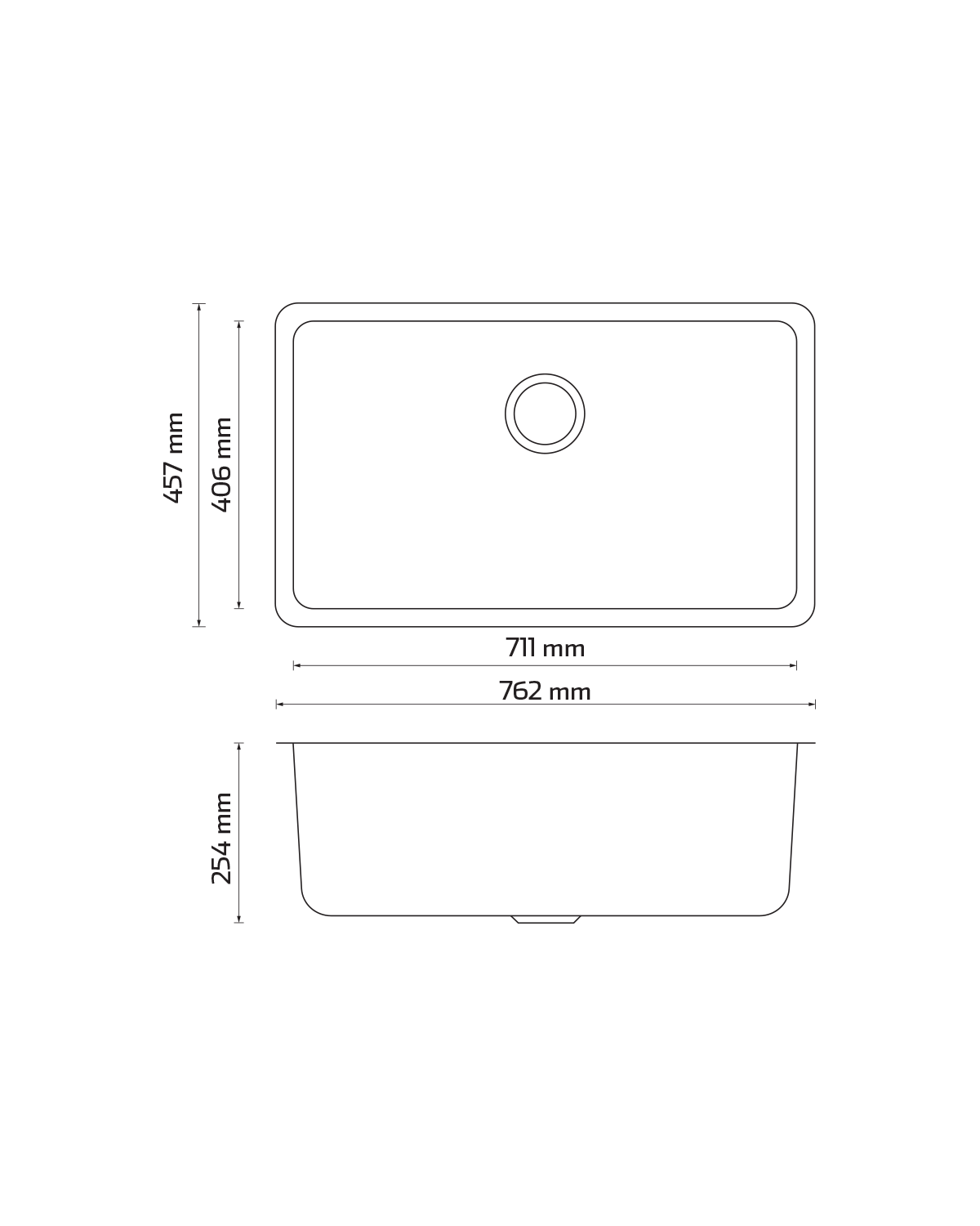 Tarja de submontar KELE KUS3018-10 Inox - Cubimas