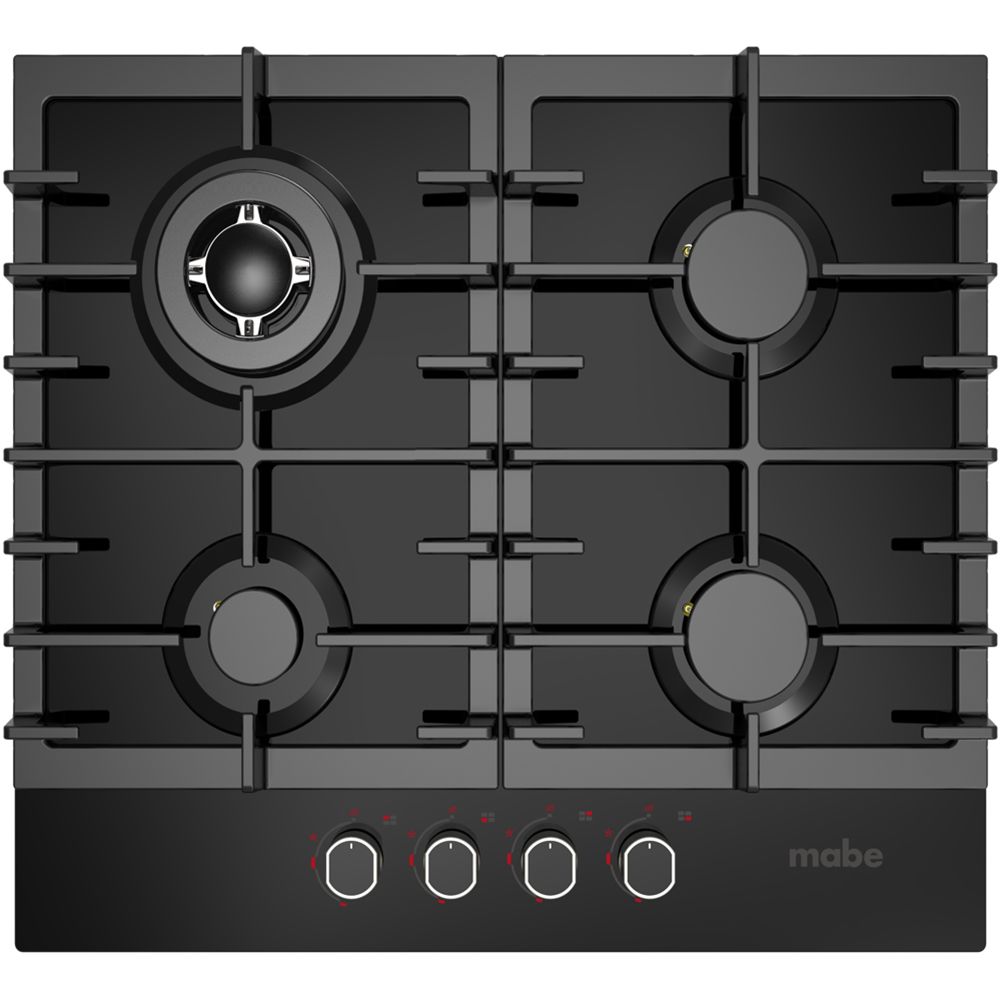 Parrilla a Gas MABE CMG6018V1 60cm Vidrio Negro - Cubimas