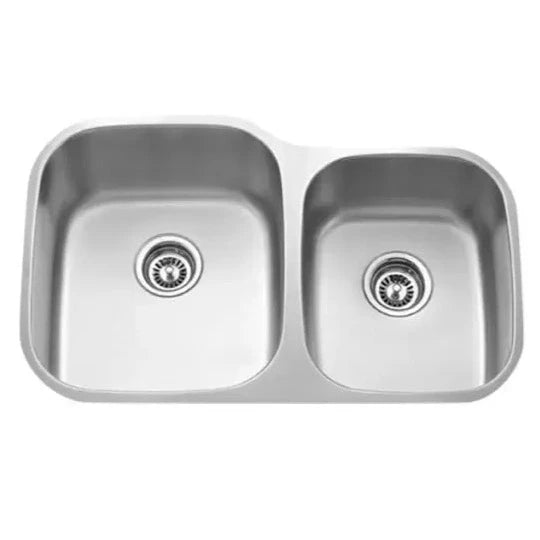 Tarja de submontar KELE KUD3120-3 doble tina acero inox - Cubimas